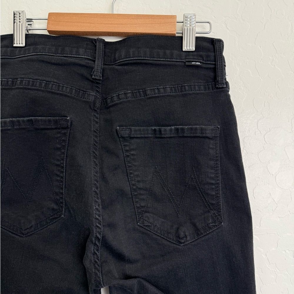 Mother High Wasted Rider Ankle Jeans 26 Not Guilty Black Stretch Denim - Picture 6 of 13